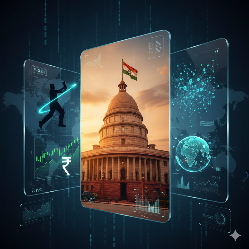 A digital news collage showing top India and world news headlines for September 15 2025 including politics sports and the economy